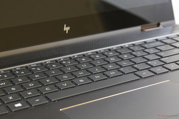 The firm key feedback and 1.5 mm travel make the Spectre keyboard feel less spongy than on most other Ultrabooks
