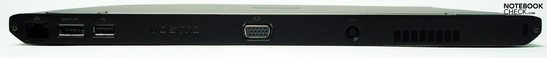 Arka taraf: Gigabit LAN, eSata/USB kombo, USB, VGA, güç soketi