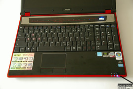 MSI Megabook GX620 Klavye ve touchpad