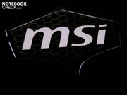 Ya da aydınlatılmış MSI logosu.
