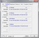 CPU-Z önbellek sistem bilgisi