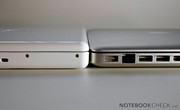 Unibody MacBook (Pro) ile kıyaslandığında plastik kasa kesinlikle kullanım bakımından kısa çöpe sahip.