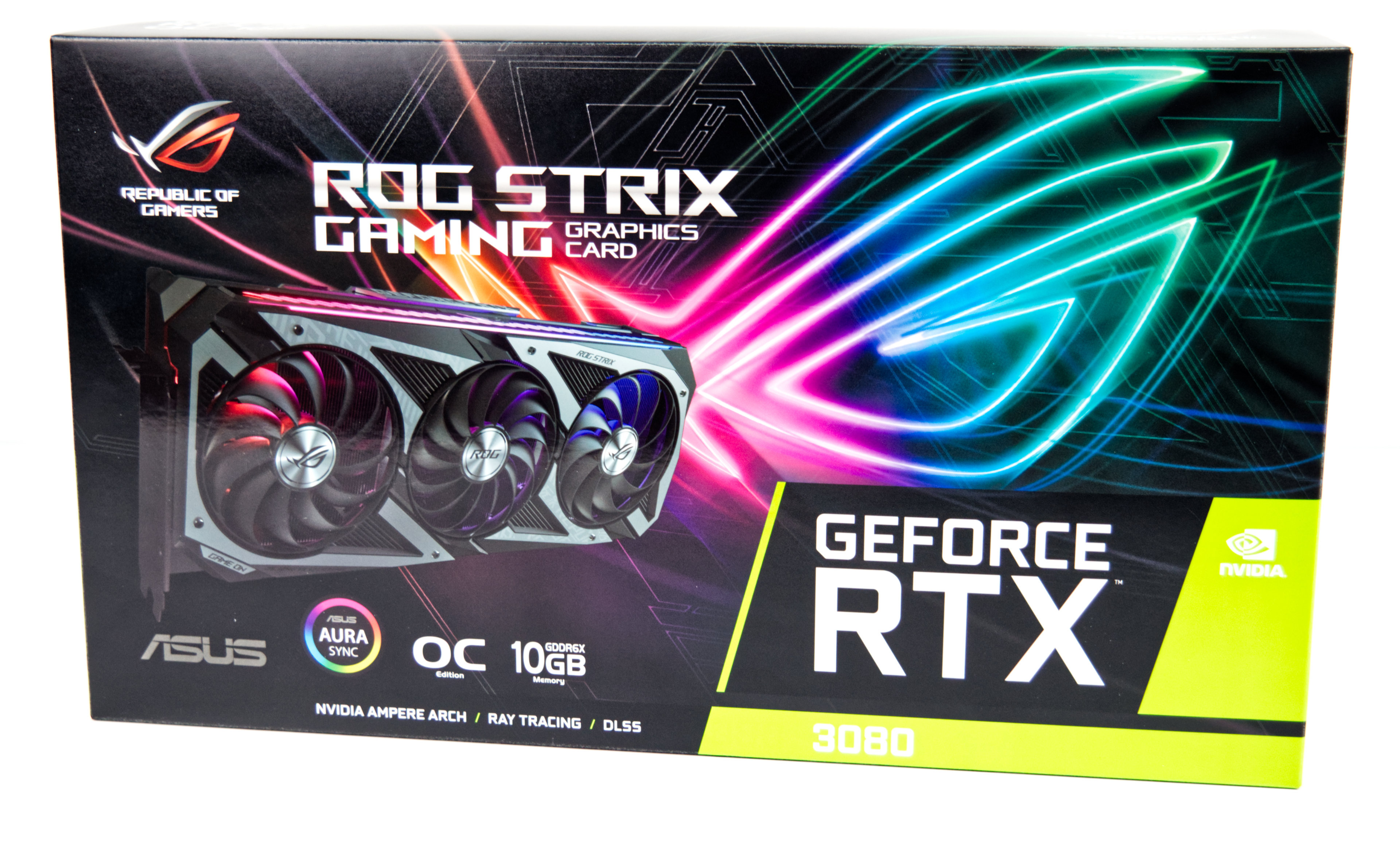 【新品未開封】ASUS RTX 3080 Rog Strix Asus GeForce RTX 3080 ROG Strix Gaming OC masaüstü GPU incelemede
