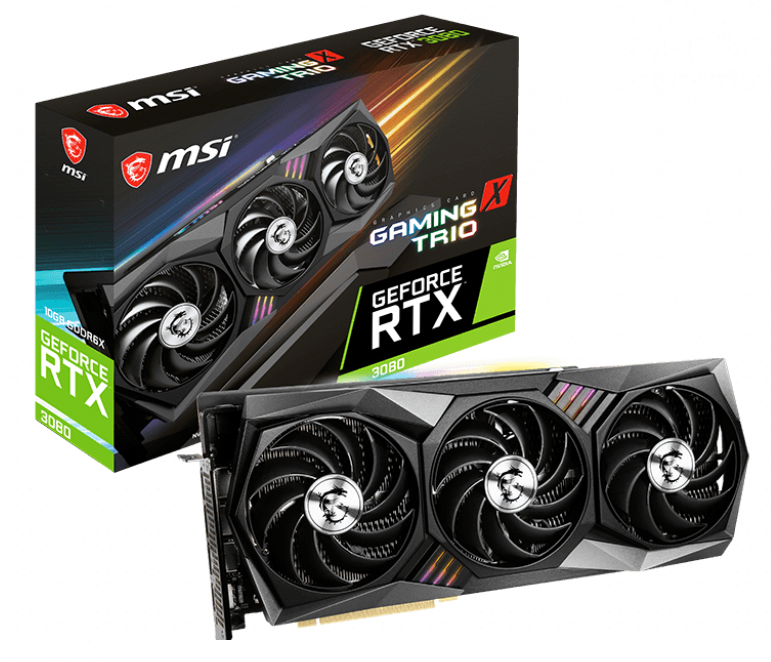 MSI GeForce RTX 3080 Gaming X Trio 10G masaüstü grafik kartı
