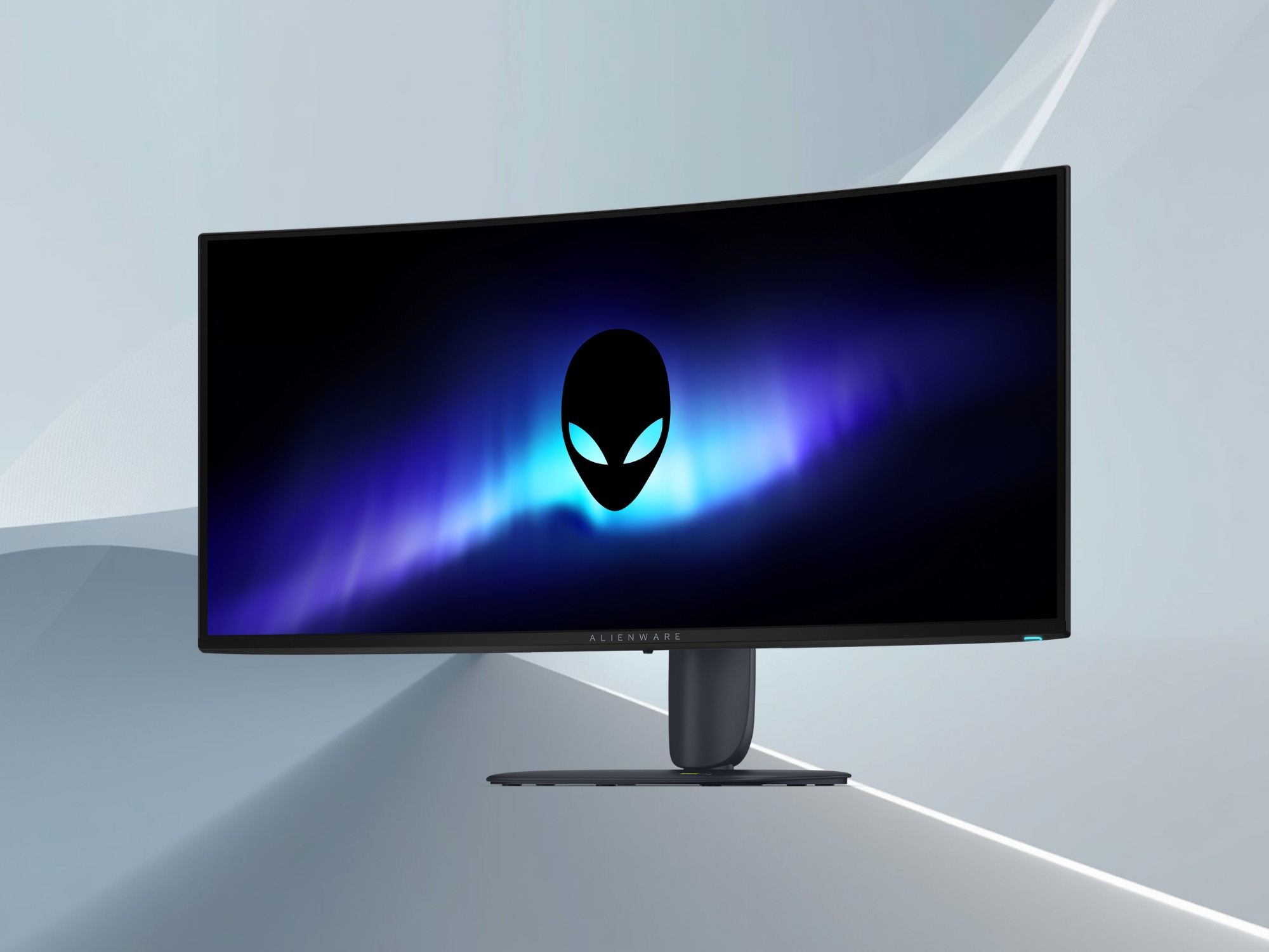 Alienware AW3426DW 34 inç QD-OLED oyun monitörünün ön yüzü gösterilmiştir