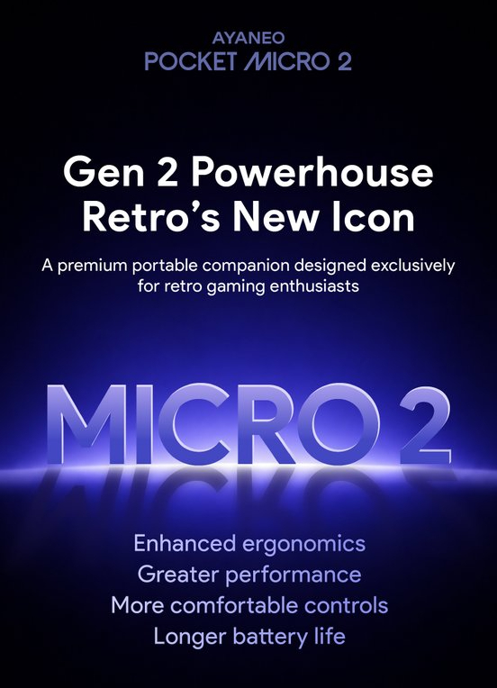 Pocket Micro 2'nin özellikleri arasında daha uzun pil ömrü ve geliştirilmiş ergonomi yer alıyor.