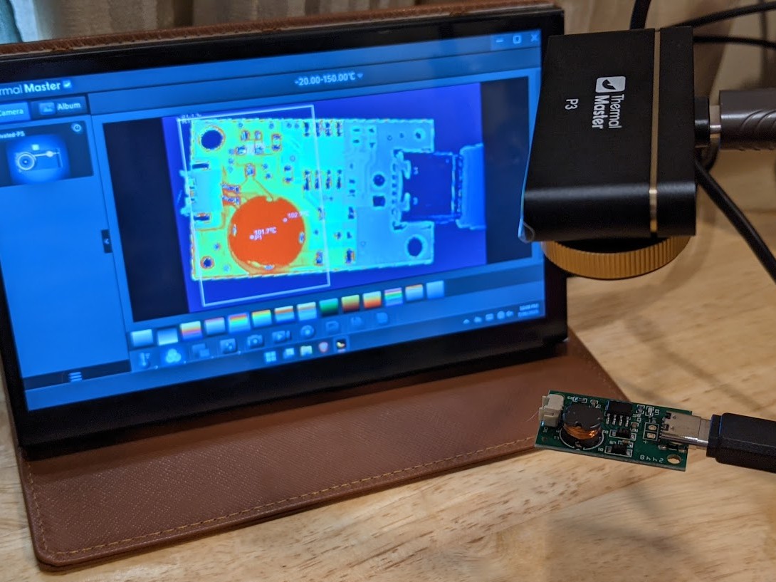 Thermal Master P3 Windows üzerinde bir PCB'yi görüntüleme (Resim Kaynağı: Stephen Pereyra)