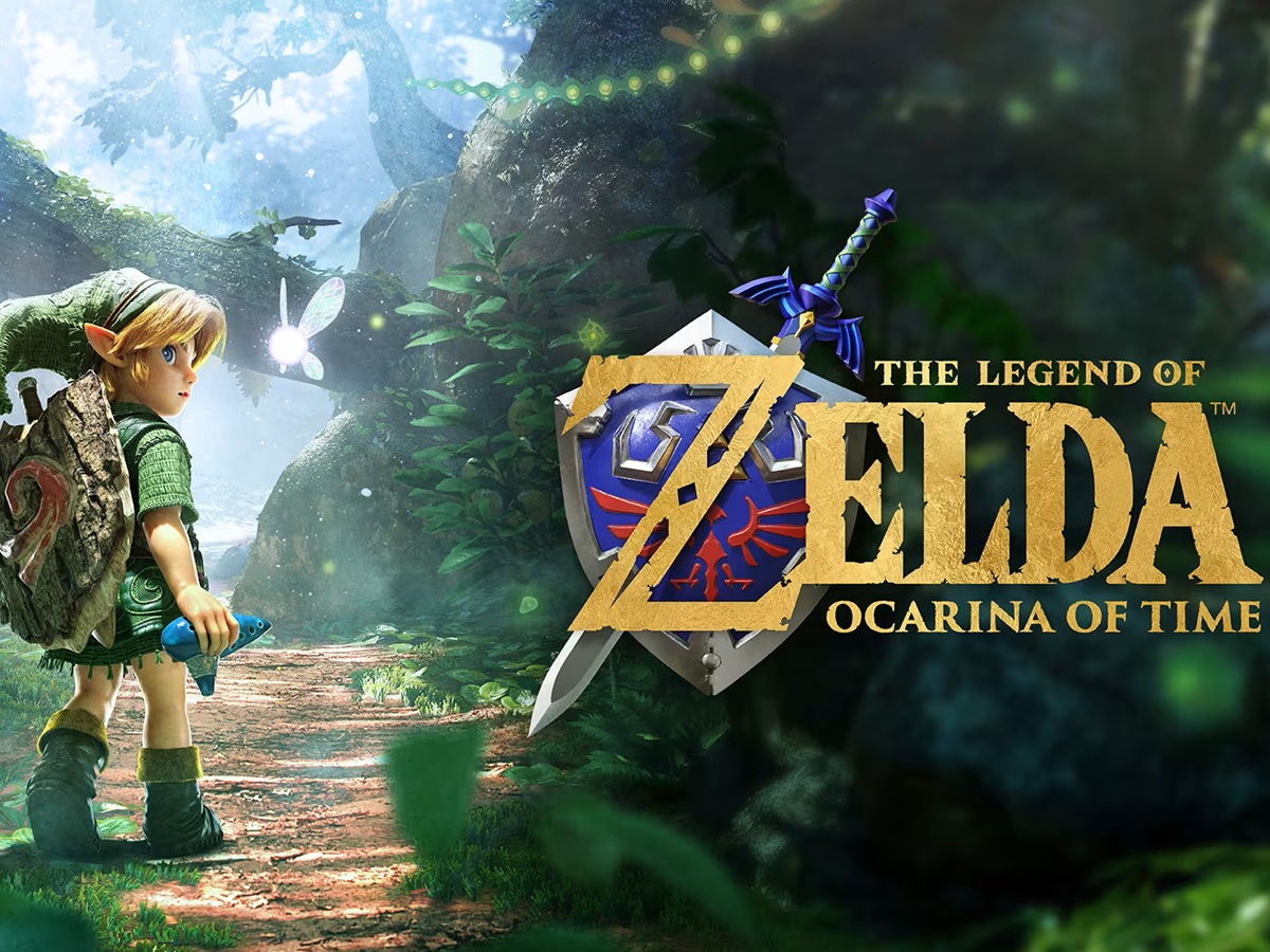 The Legend of Zelda: Ocarina of Time yeniden yapımının resmî tanıtım görseli.