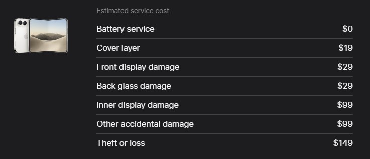 AppleCare ile iPhone Duo ekran kapağı değişim ücreti