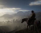 Red Dead Redemption 2'de Arthur Morgan'ı atının üzerinde gösteren bir görüntü.