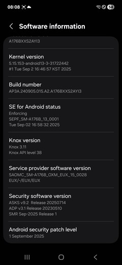 Samsung Galaxy A17 5G yazılımı