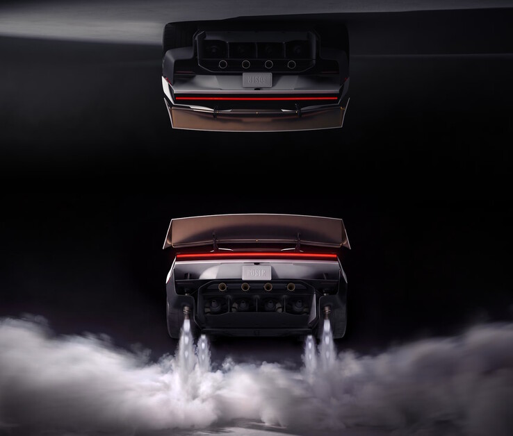 Tesla Roadster EV Rocket modeli, havada uçmak için 10 soğuk gaz iticisi kullanır.