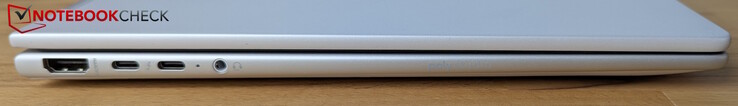 Sol: HDMI 2.1, 2x Thunderbolt 4 (PD, DP 2.1, HP Uyku ve Şarj), kulaklık ses girişi