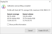 Gamut via DisplayCal (browser)