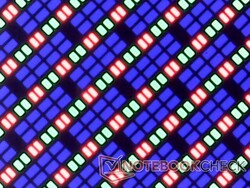 Parlak dokunmatik ekrandaki net RGB alt pikselleri