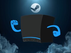 Dumanın içinden geçen bir Steam Machine
