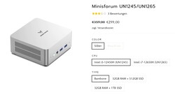 Minisforum Venüs Serisi UN1245, konfigürasyonlar (kaynak: Minisforum)