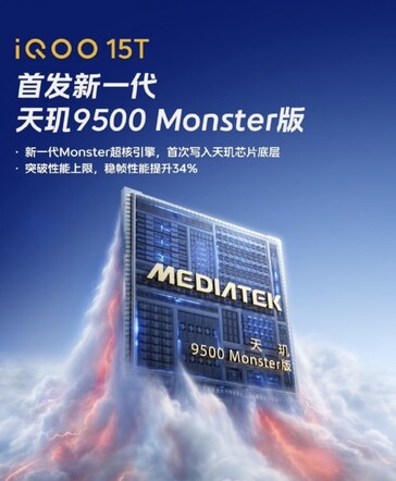 Dimensity 9500 Monster Edition iQoo 15T için onaylandı.
