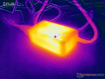 AC adaptörü zorlu yükleri çalıştırırken 33 C'nin üzerine ulaşır