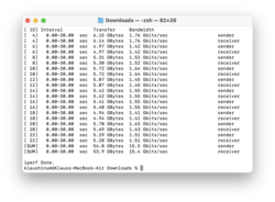 TB3 network bridge to an MBP16 reached 15.4 Gbit/s