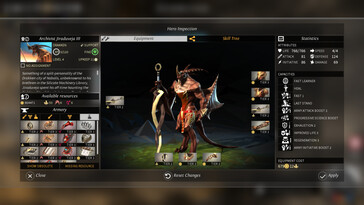 Endless Legend'daki bir arayüzü gösteren bir resim.