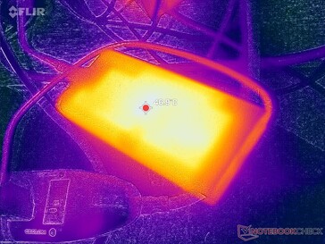 AC adaptörü zorlu yükleri çalıştırırken 47 C'nin üzerine ulaşır