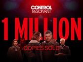 Control Resonant'ın 1 milyon kopya sattığını duyuran bir afiş