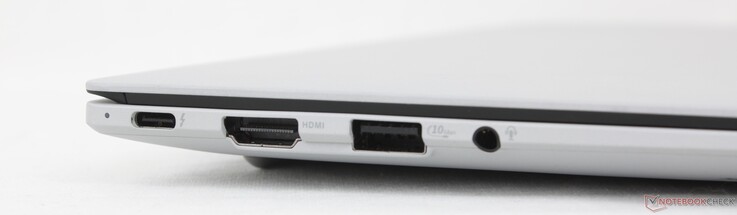 Sol: DisplayPort + Güç Dağıtımı ile USB-C 4.0 Thunderbolt 4, HDMI 2.1 TMDS, USB-A 3.2 Gen. 2, 3,5 mm kulaklık