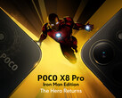Poco X8 Pro Iron Man Edition benzersiz bir arka tasarıma sahiptir.