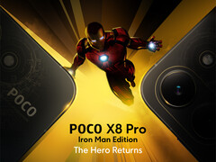 Poco X8 Pro Iron Man Edition benzersiz bir arka tasarıma sahiptir.