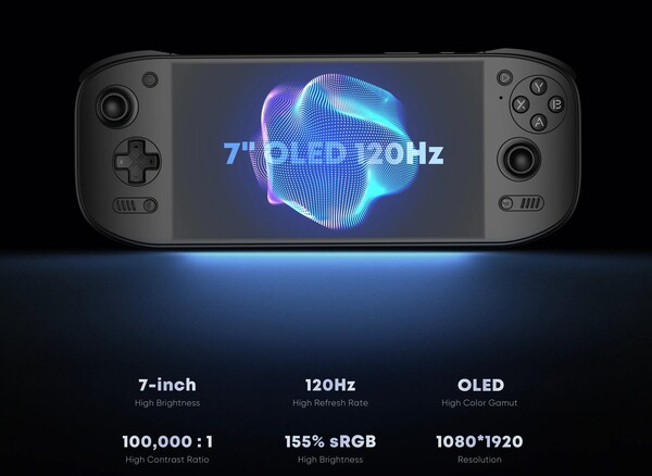 Ayn Odin 3 Portal, 7 inç OLED ekrana sahiptir.