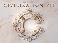Sid Meier's Civilization VII oyununun resmi afişi; strateji oyununun ana amblemini gösteriyor.