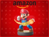 Mario amiibo ve Amazon logolu afiş gösterildi