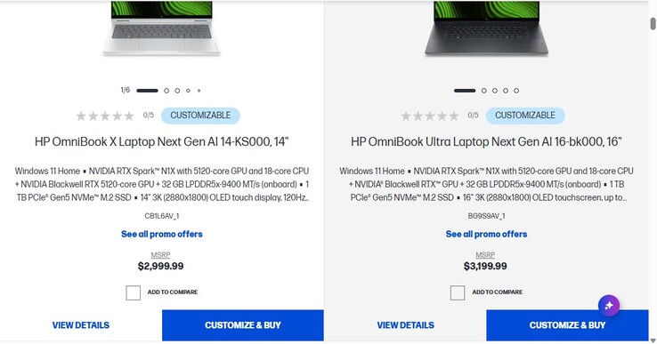 18 çekirdekli Nvidia RTX Spark HP dizüstü bilgisayar fiyatları