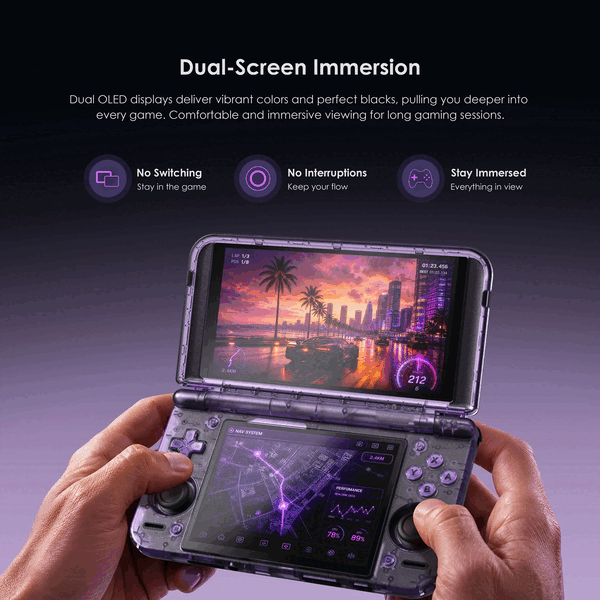 Retroid Pocket Duo, çift OLED ekrana sahiptir.