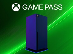 Sonraki Game Pass afişli Xbox konsolu maketi
