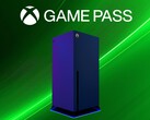 Sonraki Game Pass afişli Xbox konsolu maketi