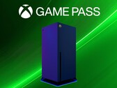 Sonraki Game Pass afişli Xbox konsolu maketi