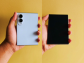 Sızdırılan Galaxy Z Fold 8 (daha geniş model) ve Fold 8 Ultra tasarım modelleri.