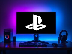Oyun bilgisayarı ekranında gösterilen PlayStation logosu