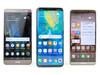 Soldan sağa: Huawei Mate 9, Mate 20 Pro ve Mate 10 Pro