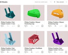 Philips'in şu anda satışta olan 7 adet 3D baskıya uygun modelinden 6'sı