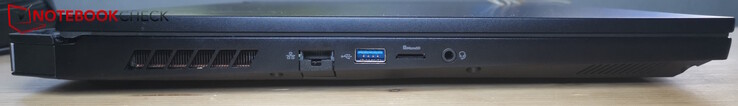Sol: LAN, USB-A 3.0, MicroSD okuyucu, kulaklık