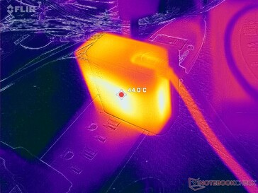 AC adaptörü zorlu yükleri çalıştırırken 44 C'nin üzerine ulaşır