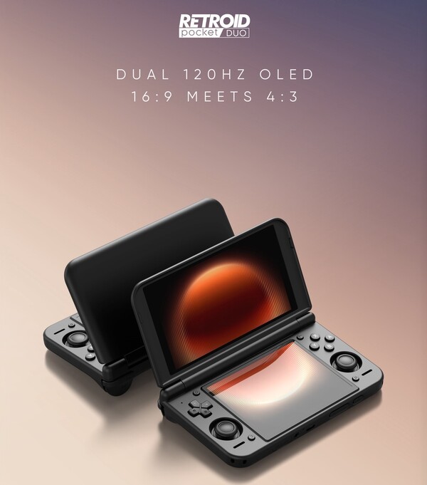 Retroid Pocket Duo, çift 120 Hz ekrana sahiptir.