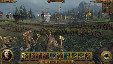 Total War: Warhammer'da bir orduyu gösteren bir görsel.