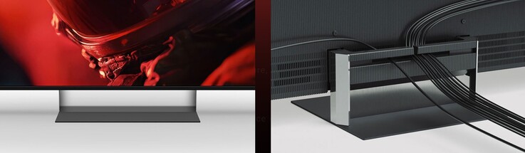 En yeni Bravia HDTV'ler, ışığı dağıtmak için lentiküler lensler kullanan ve arkalarındaki kabloların varlığını gizleyen Mirage Standlarla birlikte gelir.