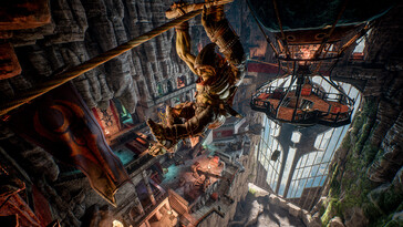 Styx: Shards of Darkness oyunundaki bir ortamı gösteren bir resim.