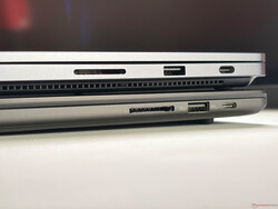 Surface Laptop Ultra (üstte), ProArt P16'ya (altta) kıyasla belirgin şekilde daha kalın.