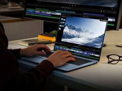 Book Pro 14 ince ve hafif bir tasarıma sahiptir. Resimde: dizüstü bilgisayarın üretkenlik iş yükünü kaldırdığını gösteren bir tanıtım resmi.